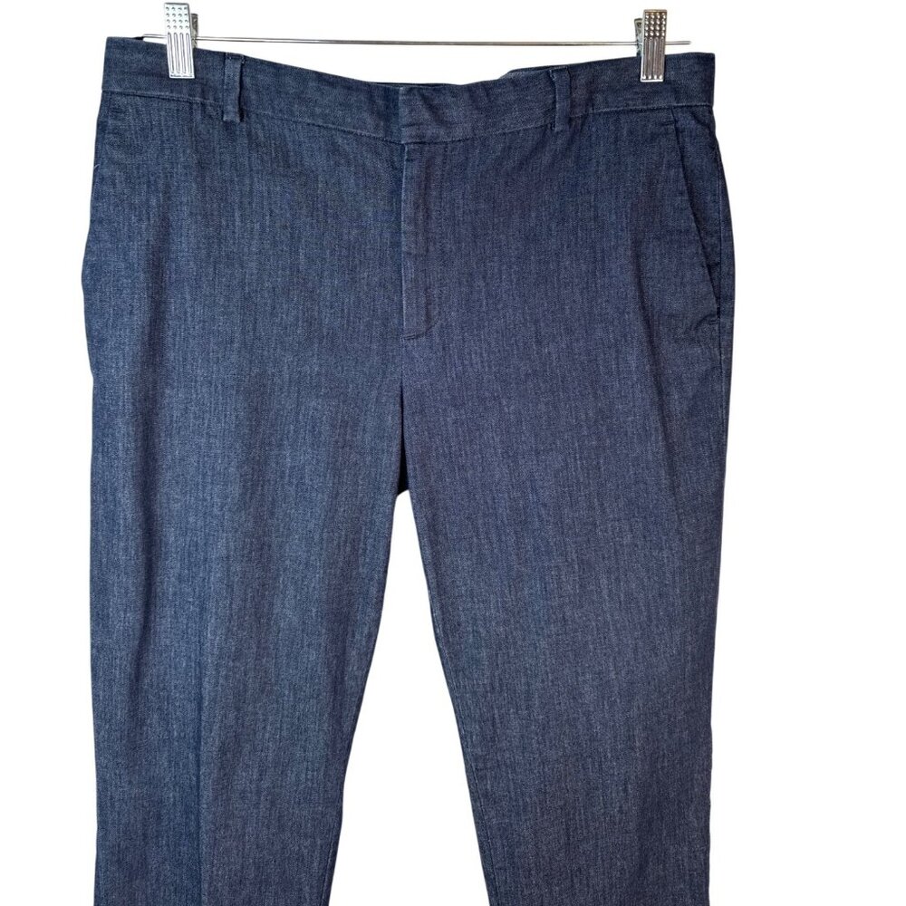 Banana Republic Size 31/12 Womens Avery Blue Slim Fit Trousers Cotton Blend - Picture 6 of 12